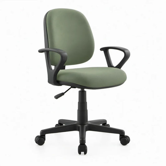 Verstelbare bureaustoel met armleuningen, groen/zwart, 60 x 60 x 91-101 cm