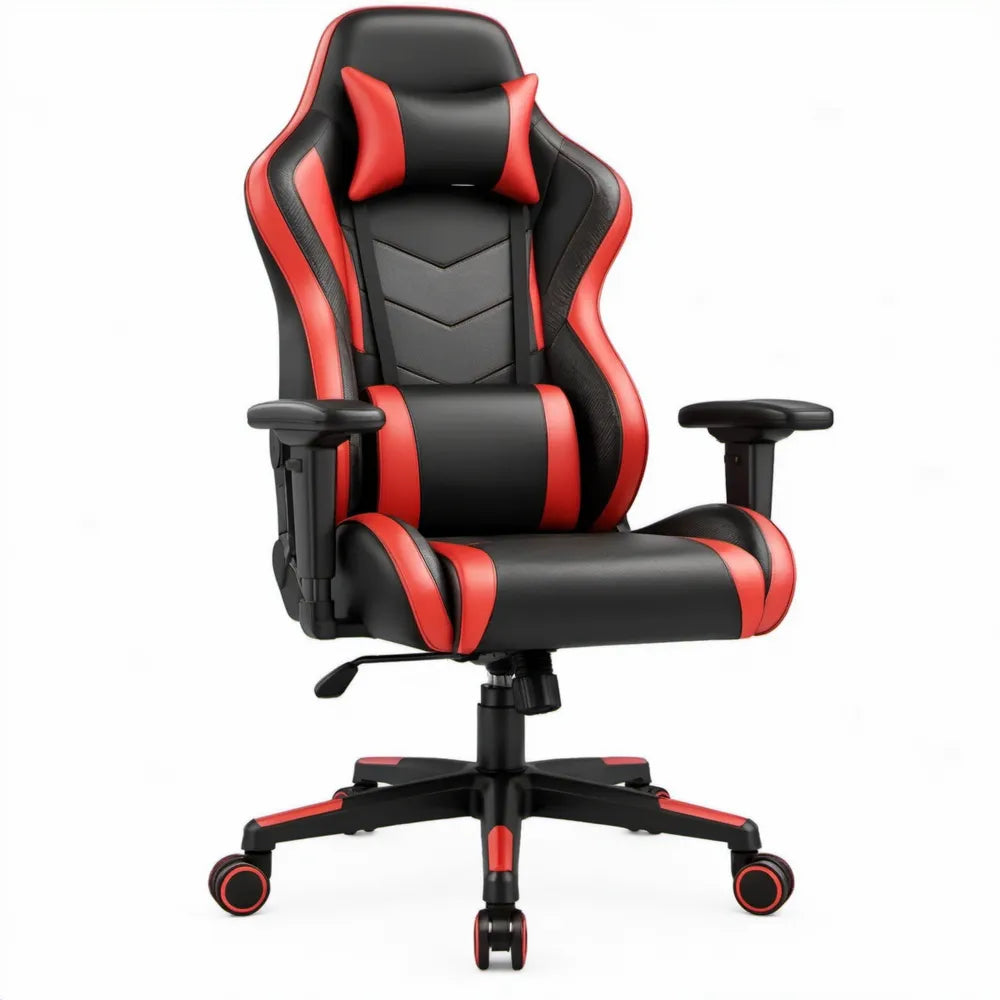 Verstelbare gamingstoel van PU-kunstleer Zwart/Rood 65 x 65 x 118-128 cm